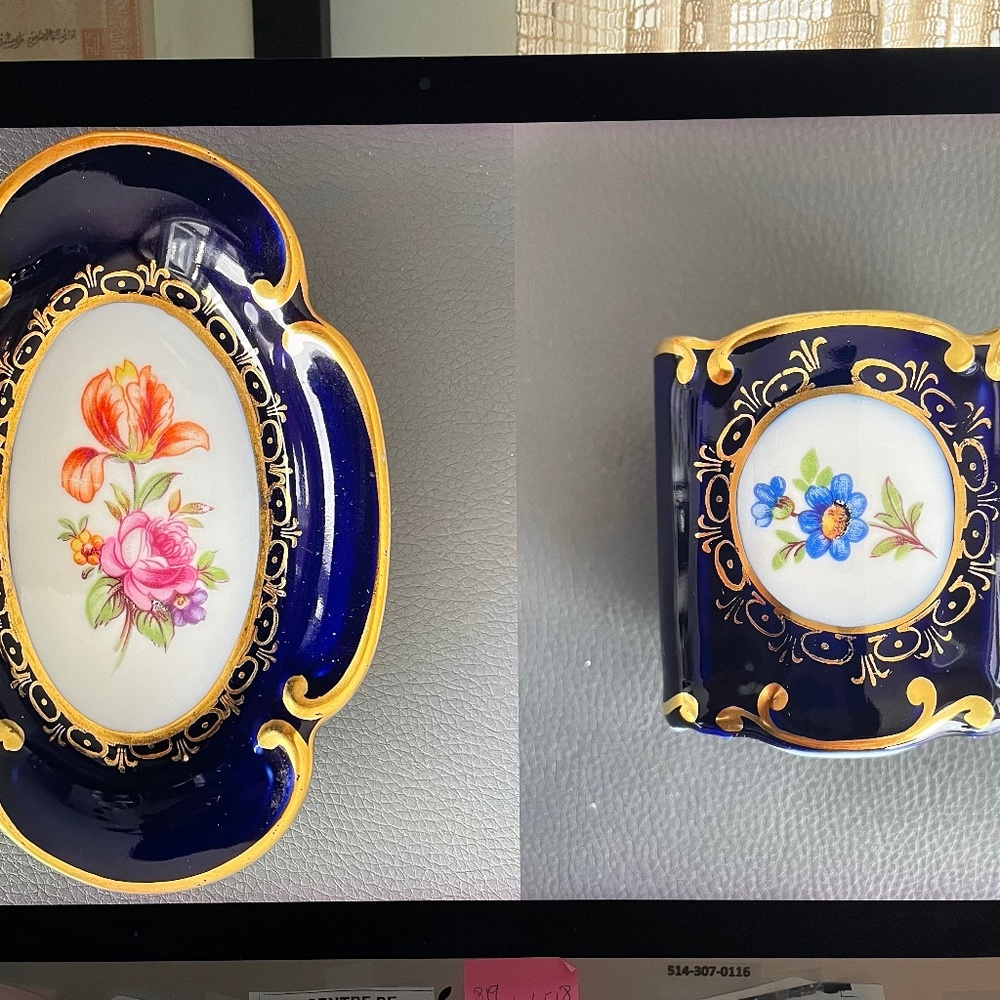 Vintage Porcelain ECHT KOBALT 2 pieces